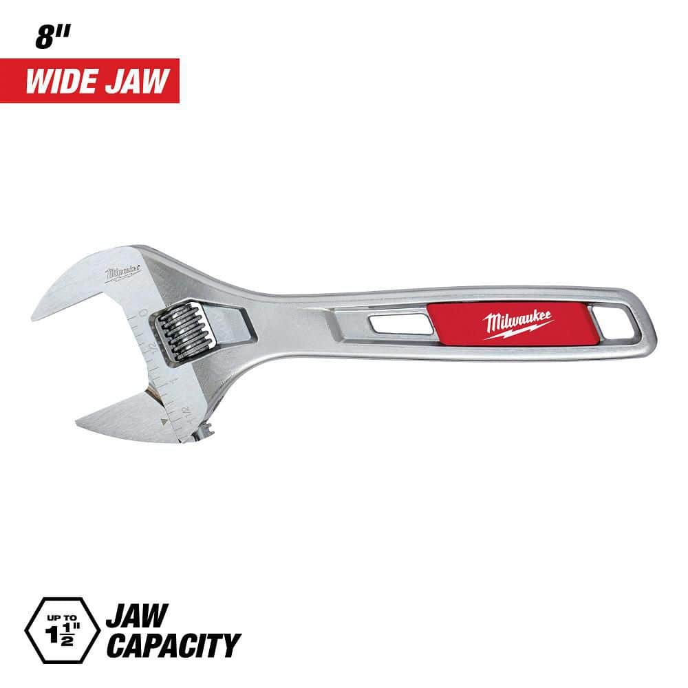 Milwaukee 8 in. Wide Jaw Adjustable Wrench