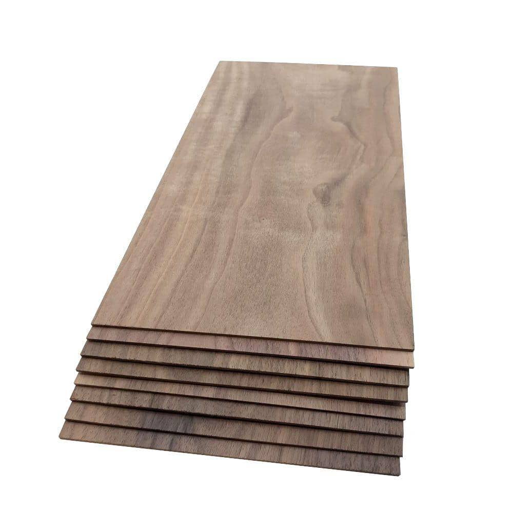 Swaner Hardwood 1/8 in. x 6-1/2 in. x 1 ft. 3 in. Walnut S4S Hardwood Hobby Board (8-Pack) (1)