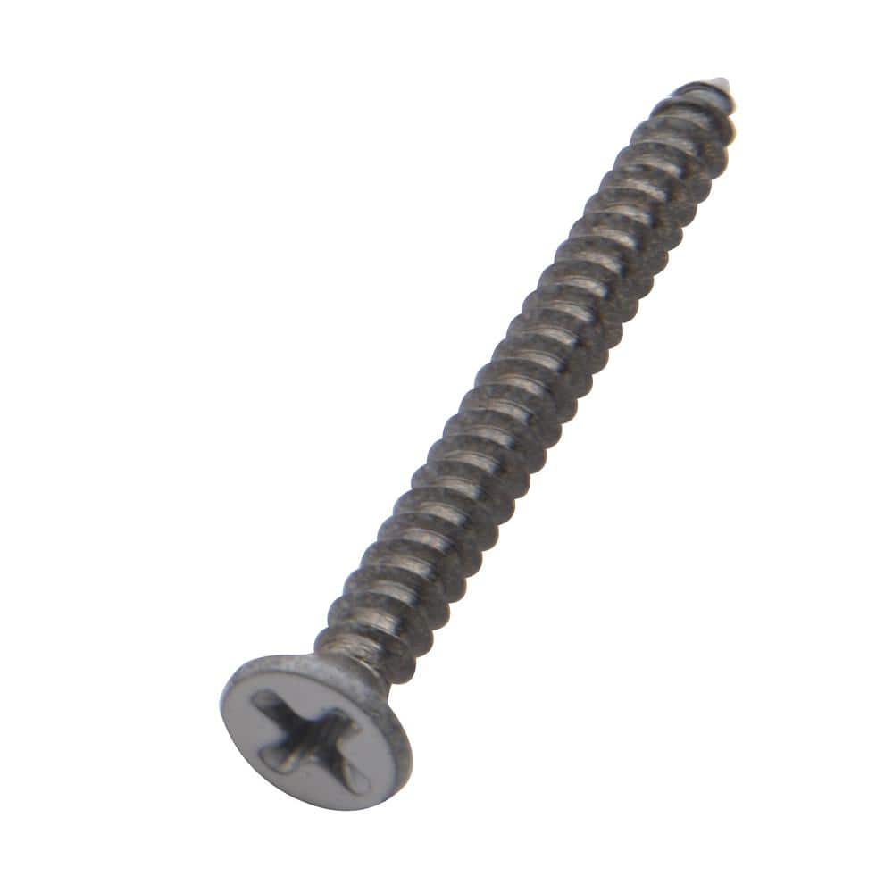 Glacier Bay 19/64 in. O.D. x 1.57 in. Exposed Screw Assist Bar Wood Screw in White (6 per Pack) (1)