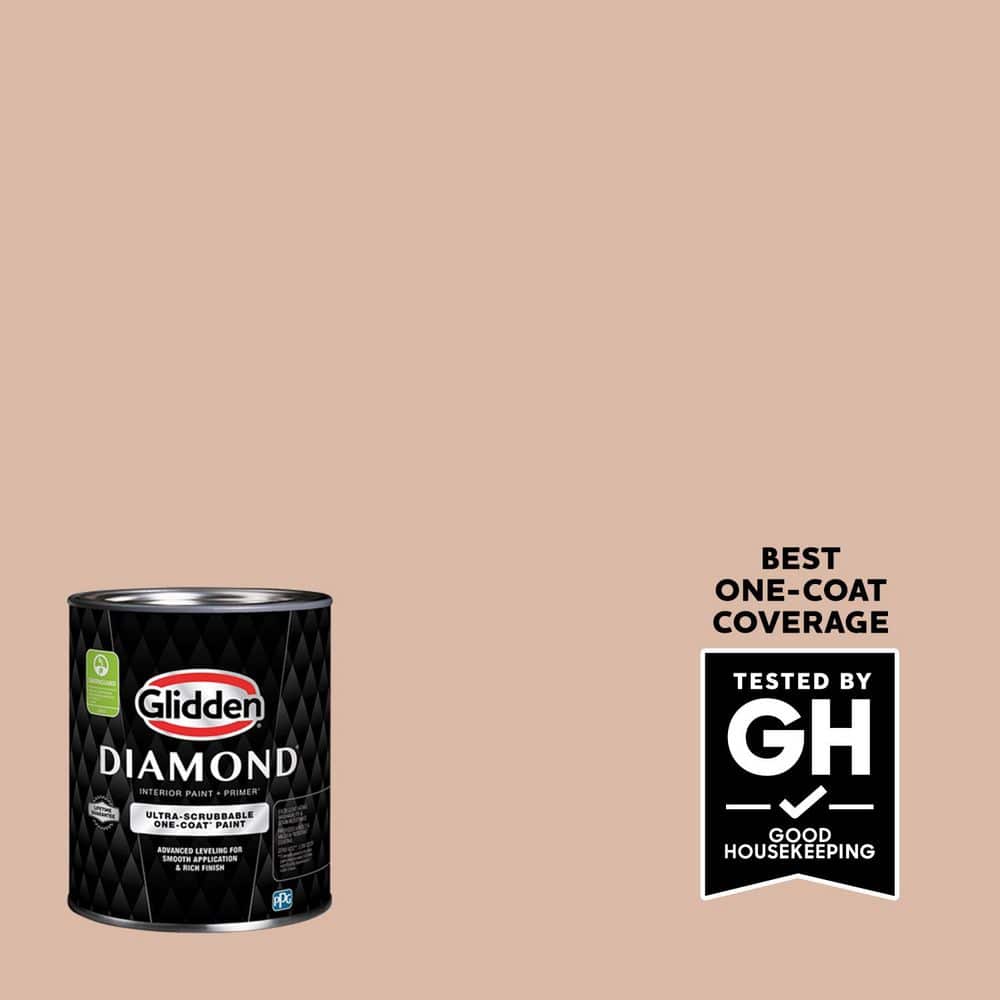 Glidden Diamond 1 qt. PPG1071-4 Cinnamon Ice Flat Interior Paint with Primer