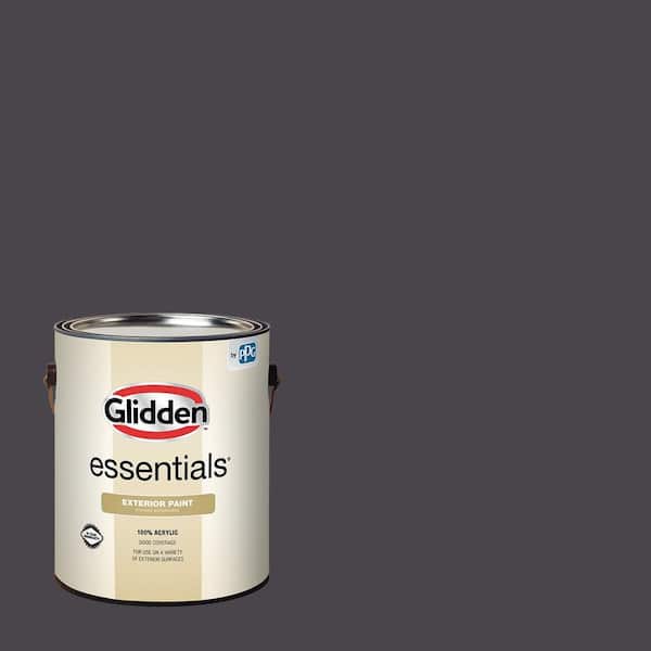 Glidden Essentials 1-gal. Blackhearth PPG1003-7 Flat Exterior Paint (2)