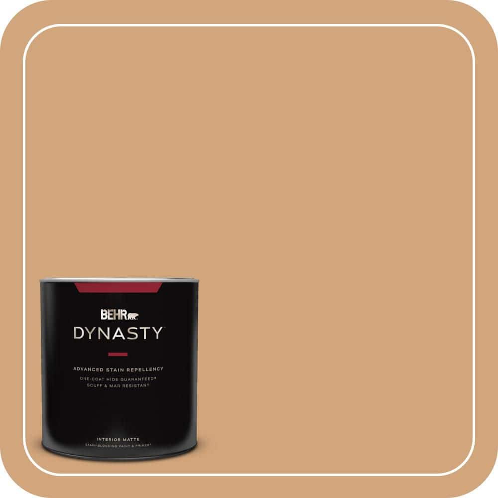 BEHR DYNASTY 1 qt. #MQ2-07 City Sunrise One-Coat Hide Matte Interior Stain-Blocking Paint and Primer