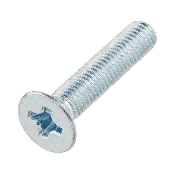 Everbilt M8-1.25 x 40 mm Zinc Flat Head Phillips Drive Machine Screw 2-Piece (2)