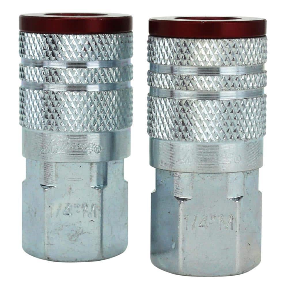 Milton Industries, Inc. ColorFit by Milton Coupler & Plug Kit - (M-Style, Red) - 1/4 in. NPT, (14-Piece) (3)