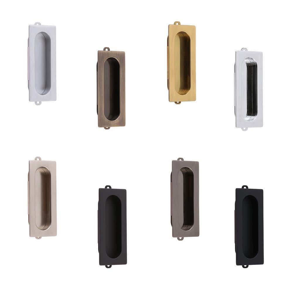 idh by St. Simons Solid Brass Polished Chrome Rectangular Flush Pull (2)