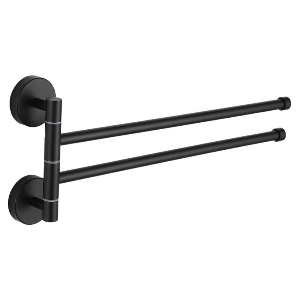 Nameeks General Hotel 14.5 in. Wall Mounted Towel Bar in Matte Black (1)