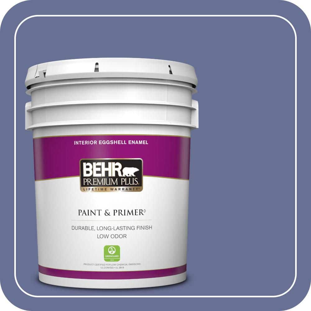 BEHR PREMIUM PLUS 5 gal. #620D-6 Royal Intrigue Eggshell Enamel Low Odor Interior Paint & Primer