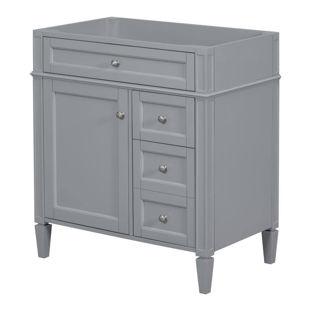 Unbranded 30 in. W x 18 in. D x 33 in. H Bath Vanity Cabinet without Top in Gray (2)