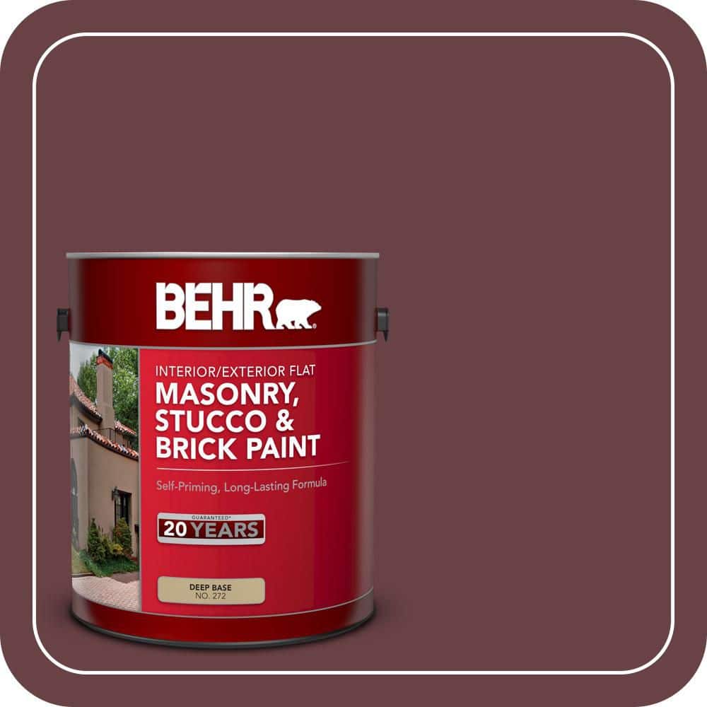 BEHR 1 gal. #MQ1-14 Twinberry Flat Masonry, Stucco and Brick Interior/Exterior Paint (1)
