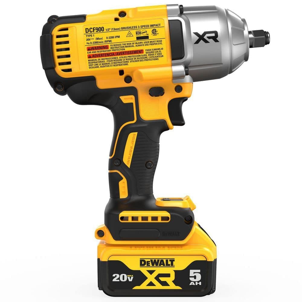DEWALT 20V MAX Lithium-Ion Cordless 1/2 in. Impact Wrench Kit (2)