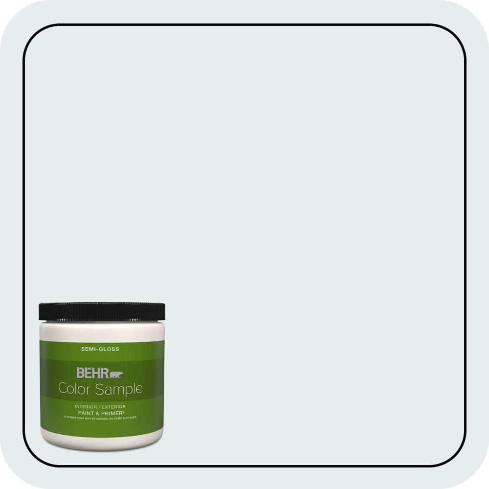 BEHR PREMIUM PLUS 8 oz. #550E-1 Breaker Semi-Gloss Interior/Exterior Paint & Primer Color Sample