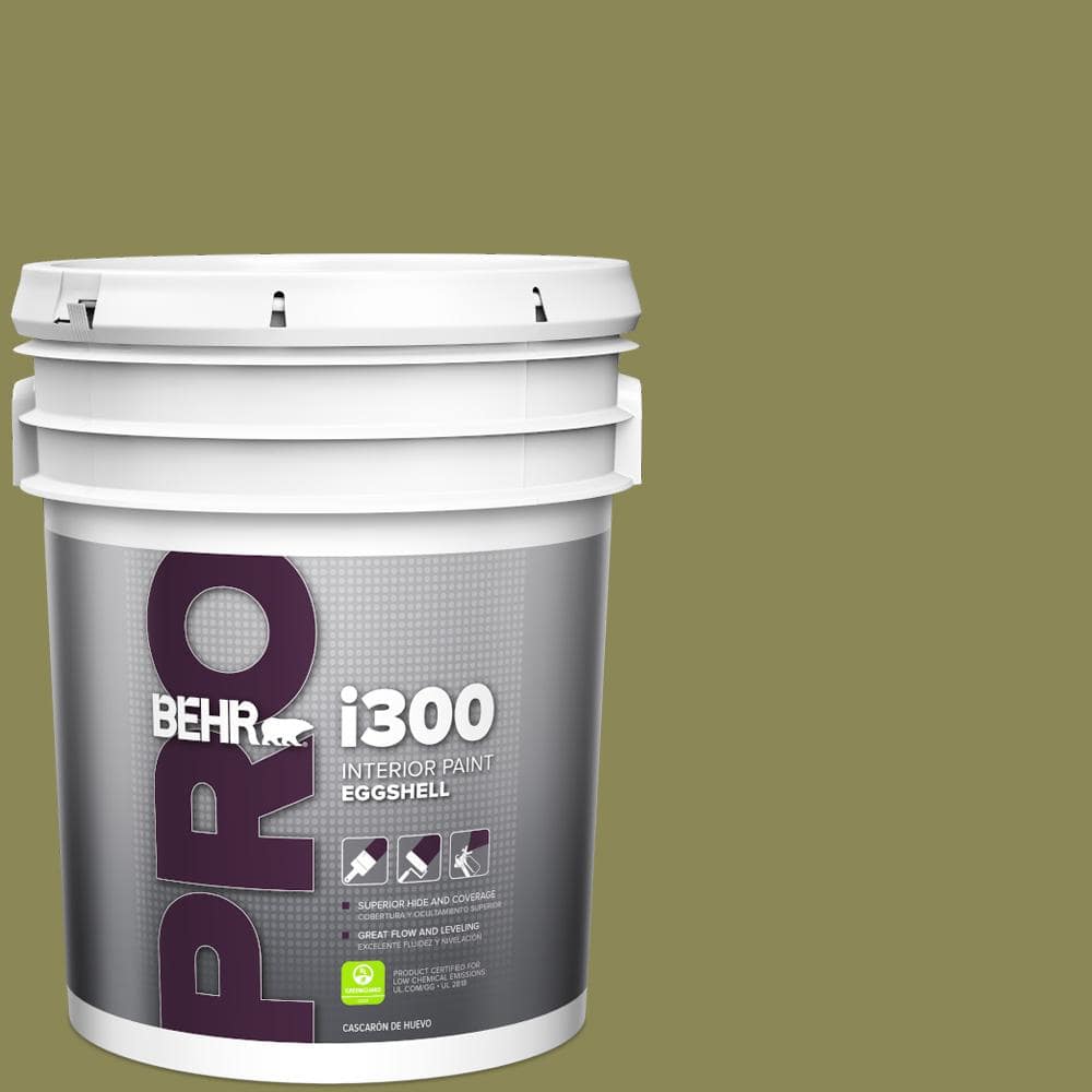 BEHR PRO 5 gal. #S340-6 Fertile Green Eggshell Interior Paint