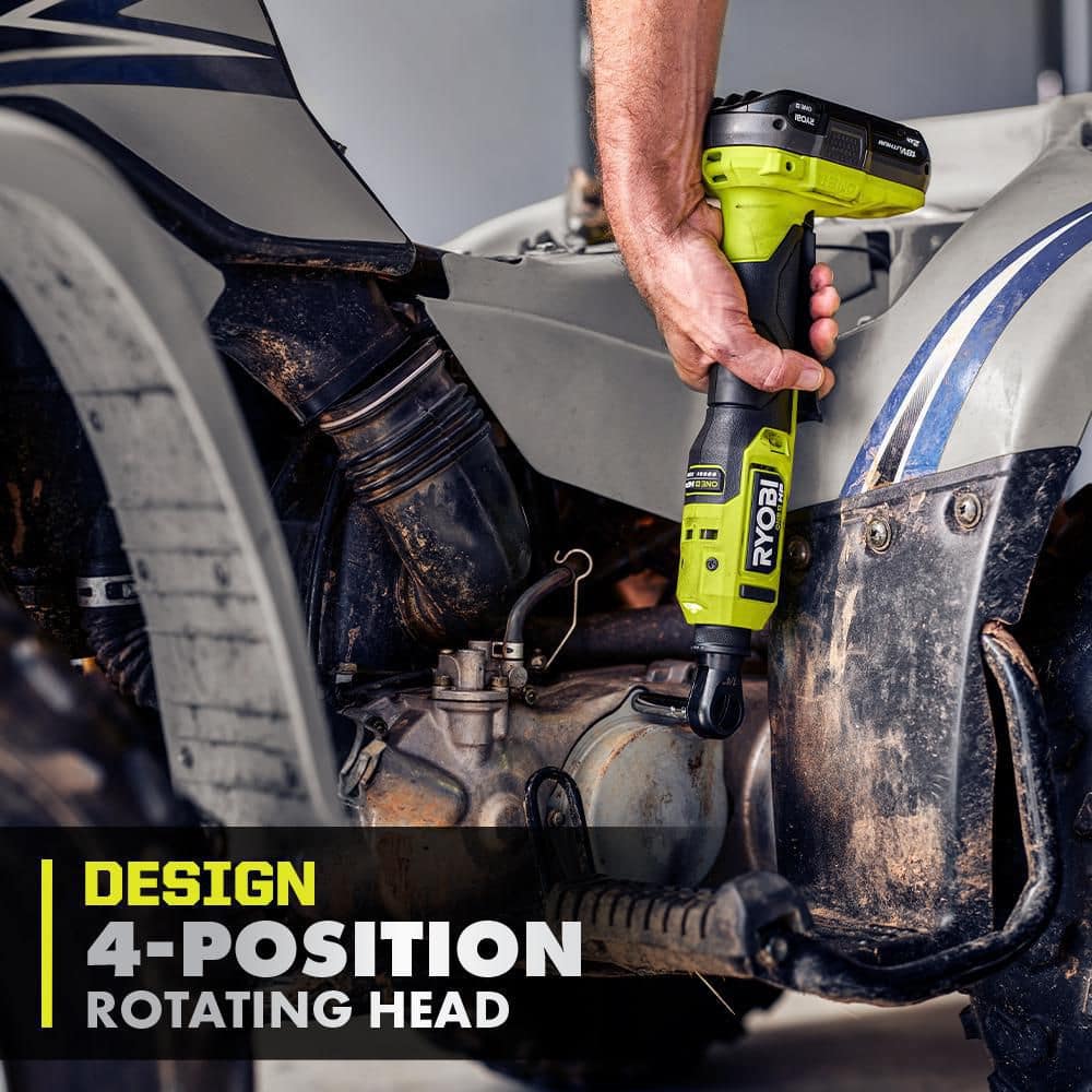 RYOBI ONE+ 18V HP Brushless Cordless Compact 3/8 in. High Speed Ratchet (4)