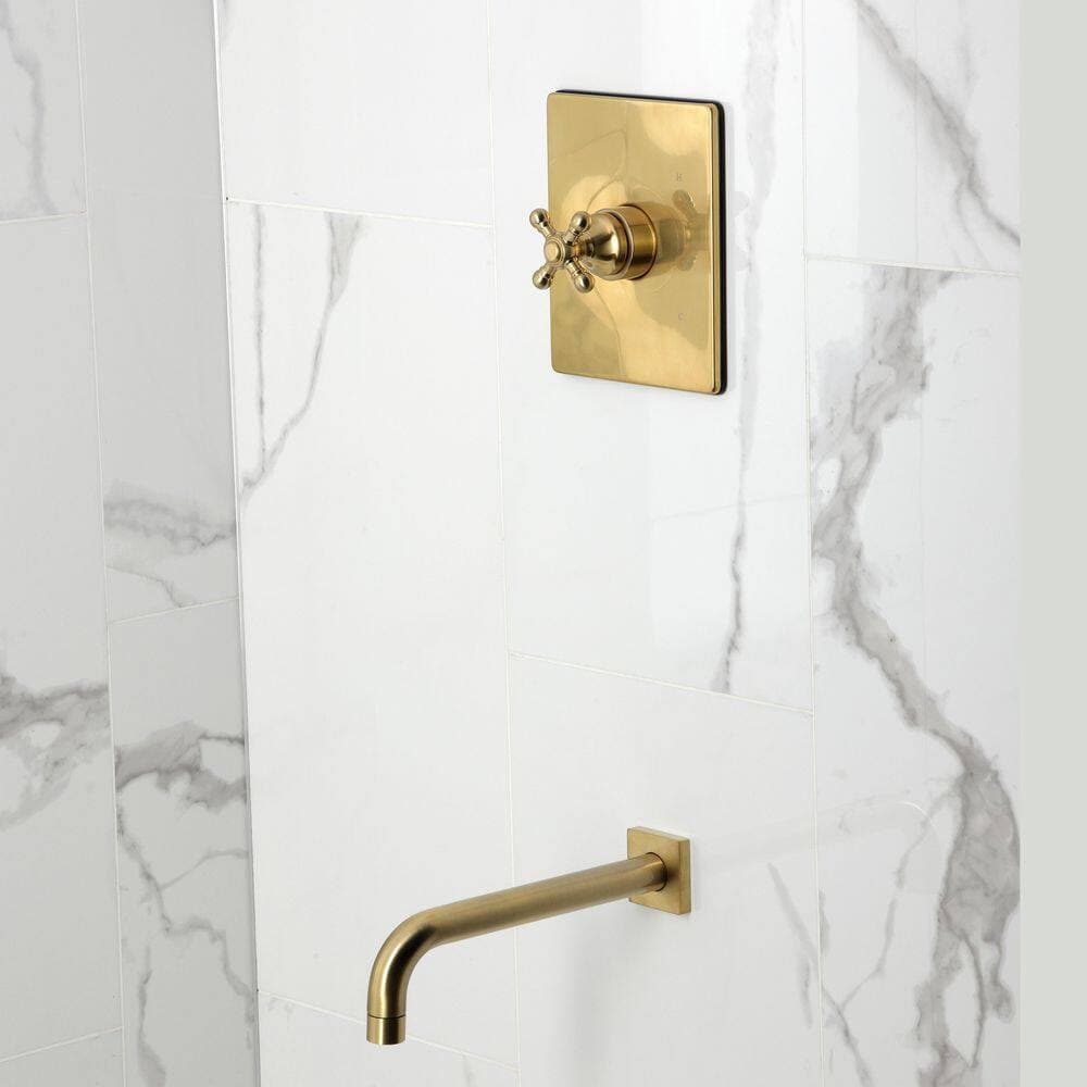 Kingston Brass Metropolitan 1-Handle 1-Spray Tub and Shower Faucet 1.8 GPM in Brushed Brass (2)
