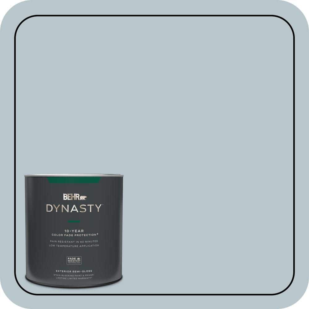 BEHR DYNASTY 1 qt. #N480-2 Flowing Breeze Semi-Gloss Exterior Stain-Blocking Paint & Primer