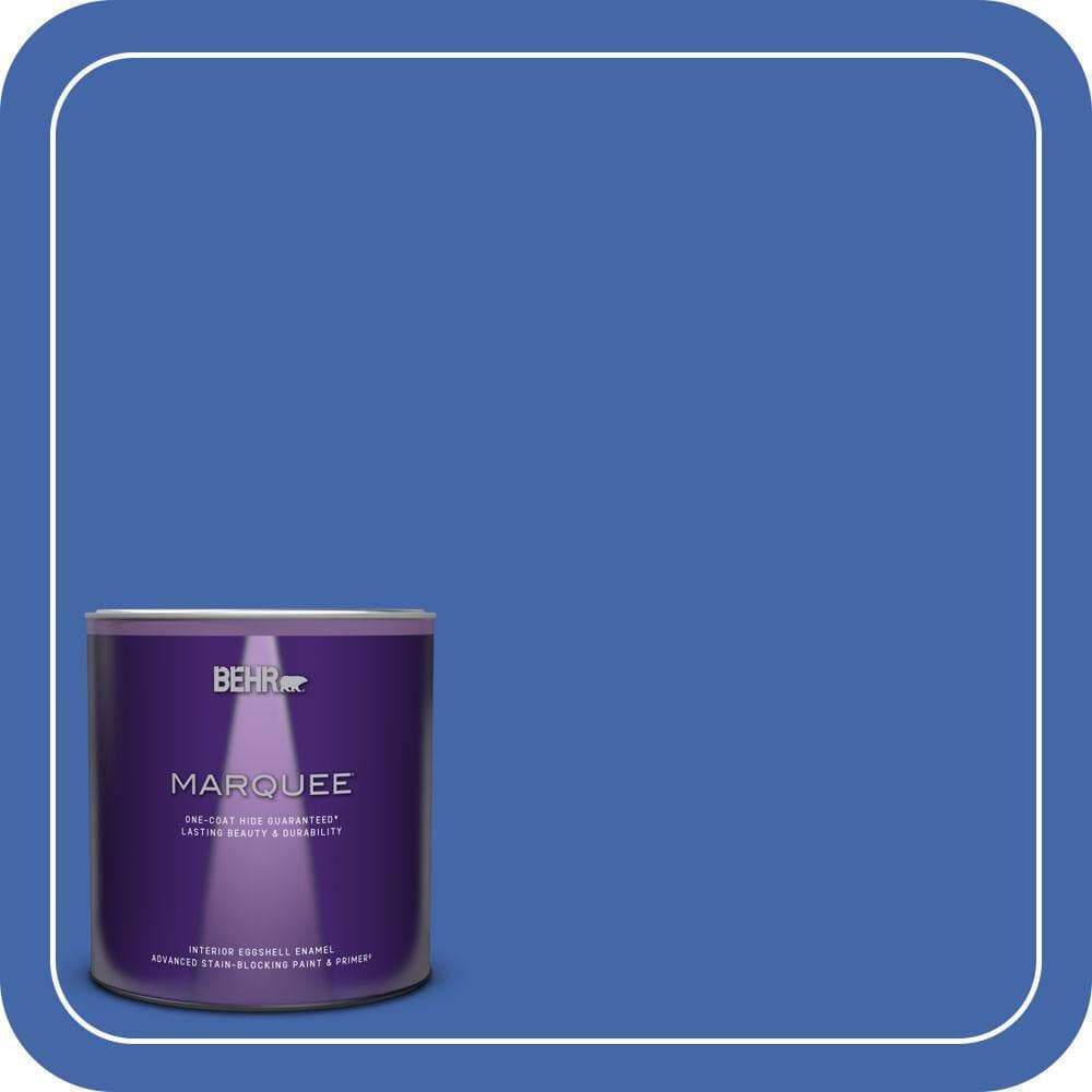 BEHR MARQUEE 1 qt. #P530-6 Indigo Batik One-Coat Hide Eggshell Enamel Interior Paint & Primer