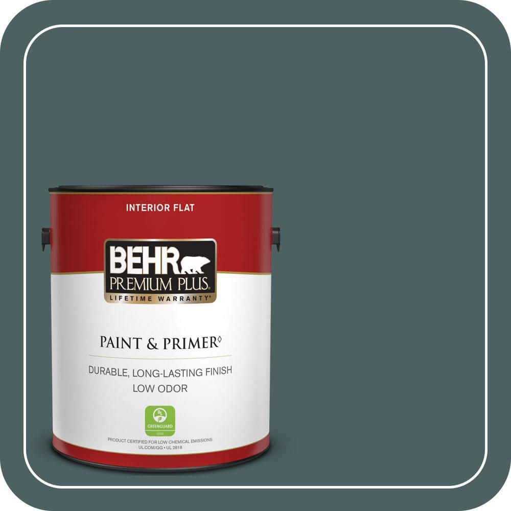 BEHR PREMIUM PLUS 1 gal. #PPU12-20 Underwater color Flat Low Odor Interior Paint & Primer
