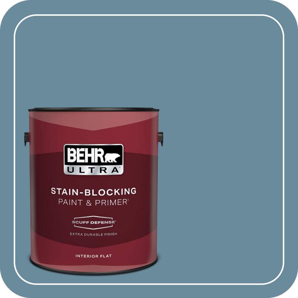 BEHR ULTRA 1 gal. #550F-5 Winter Lake Extra Durable Flat Interior Paint & Primer (1)