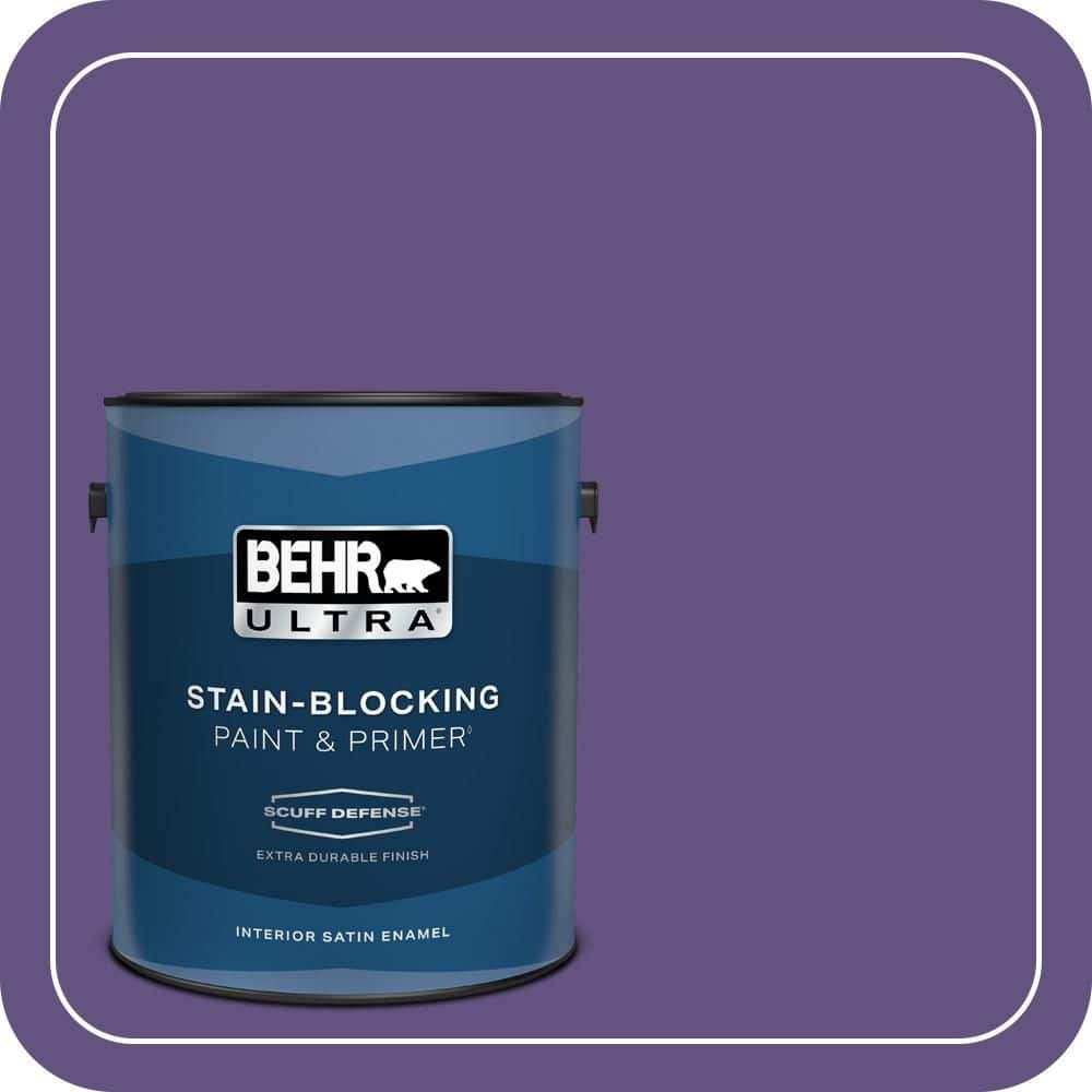 BEHR ULTRA 1 gal. #MQ4-28 Purple Sky Extra Durable Satin Enamel Interior Paint & Primer