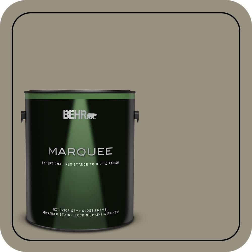 BEHR MARQUEE 1 gal. #N320-5 Gray Squirrel Semi-Gloss Enamel Exterior Paint & Primer