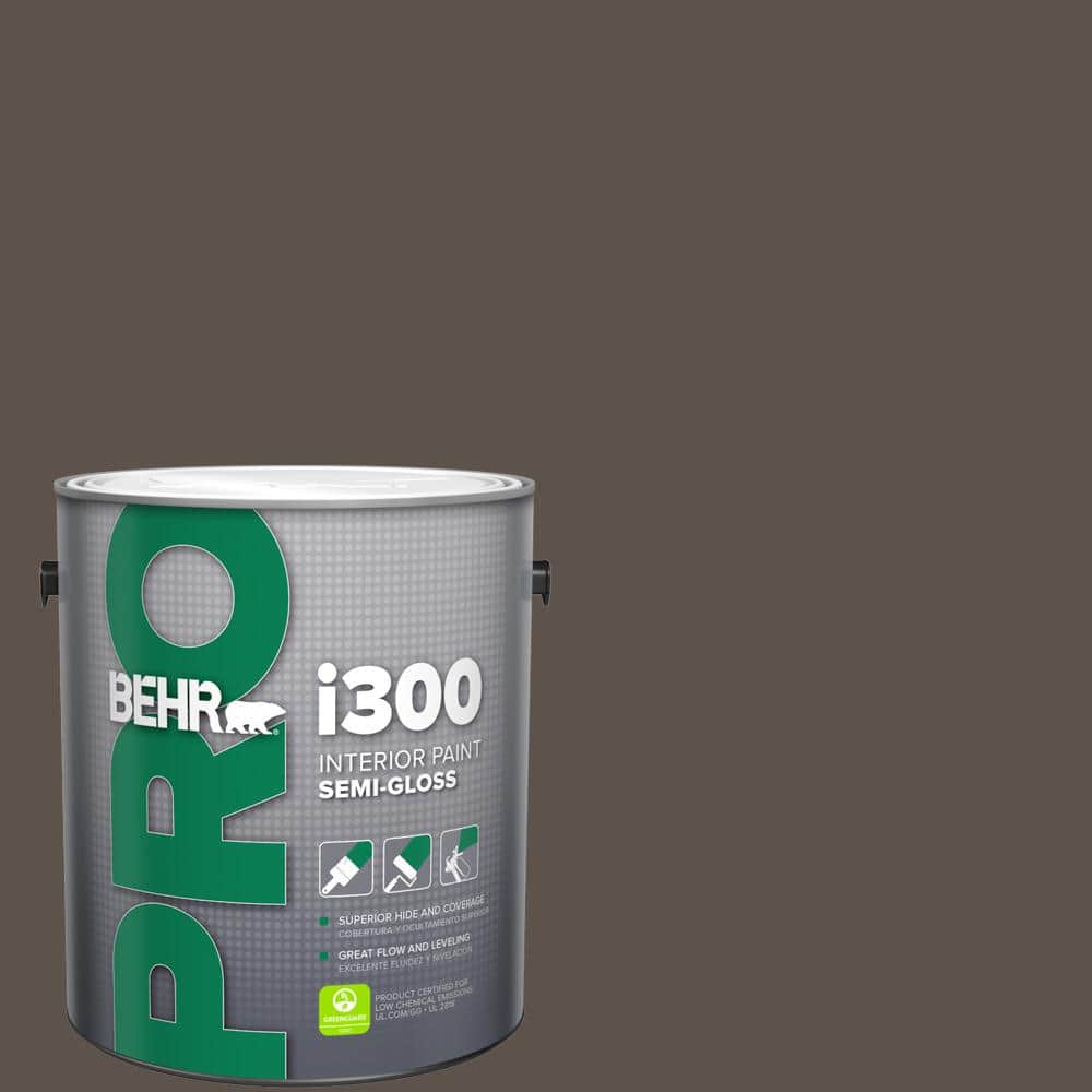 BEHR PRO 1 gal. #ECC-12-3 Shadow Wood Semi-Gloss Interior Paint