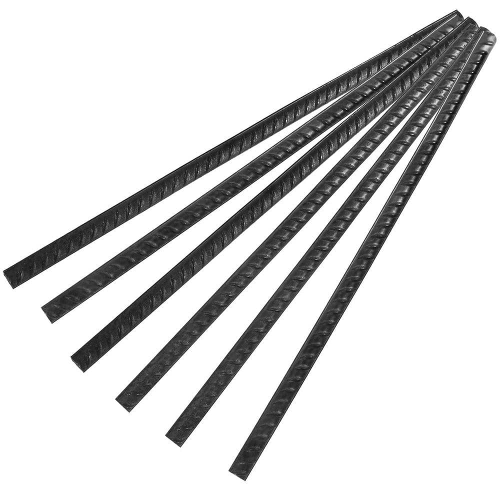 NVNOO 3/8 in. x 12 in. Black Metal Ground Rebar Stakes for Concrete Forming, Camping Tent, Plant Stakes (20-Pack) (3)