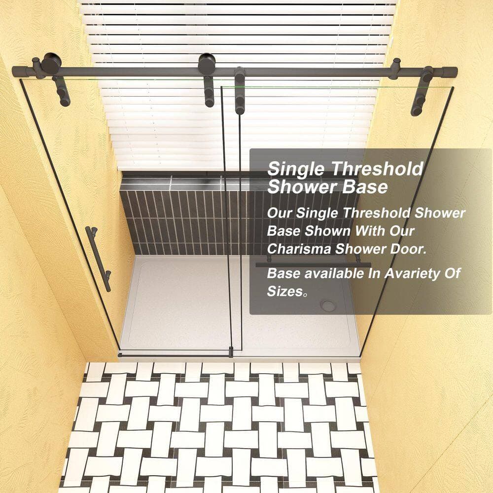 Boosicavelly 60 in. L x 32 in. W Alcove Shower Pan Base with Right Drain (3)