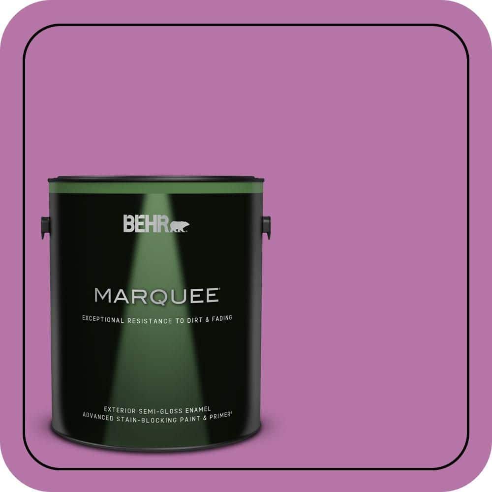BEHR MARQUEE 1 gal. #P110-5A Eccentric Magenta Semi-Gloss Enamel Exterior Paint & Primer