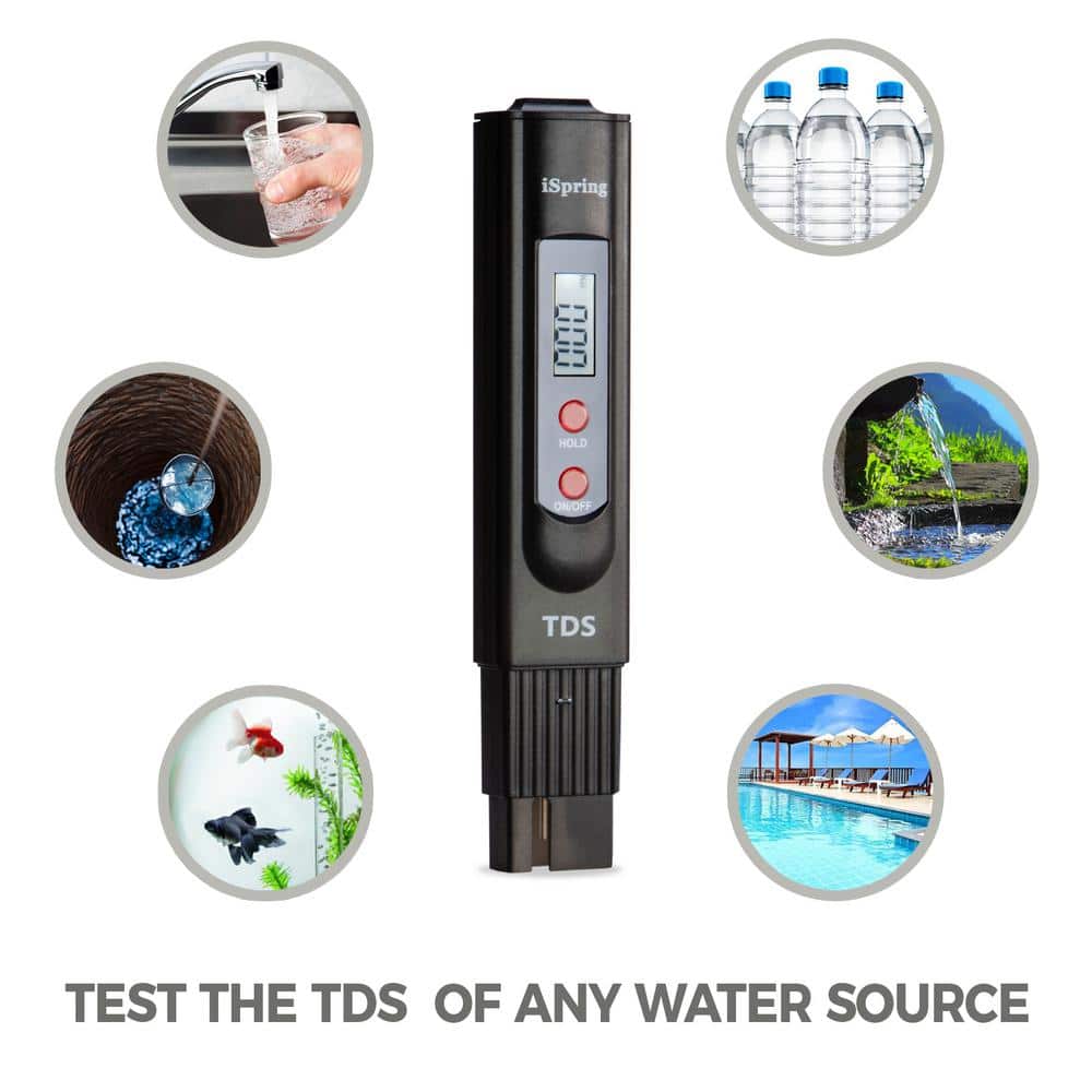 ISPRING 2-Button Digital TDS Meter with Backlit LCD (3)