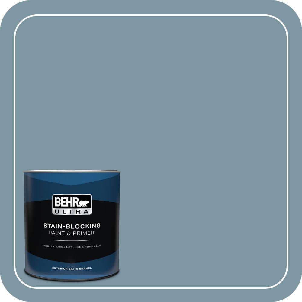 BEHR ULTRA 1 qt. #530F-5 Waterscape Satin Enamel Exterior Paint & Primer