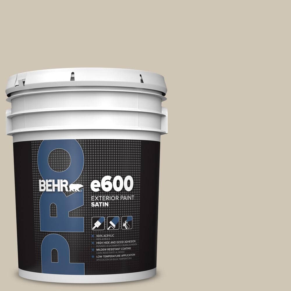 BEHR PRO 5 gal. #N310-3 Sandstorm Satin Enamel Exterior Paint