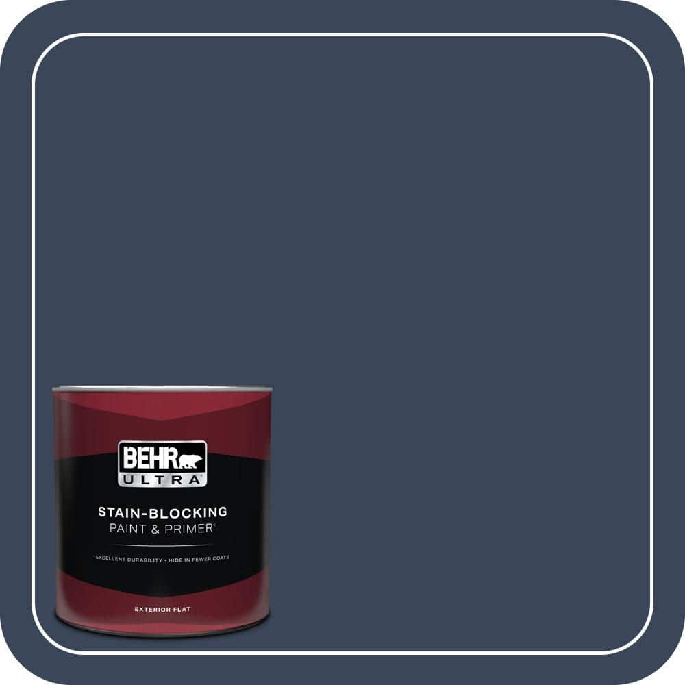 BEHR ULTRA 1 qt. #590F-7 Peaceful Night Flat Exterior Paint & Primer