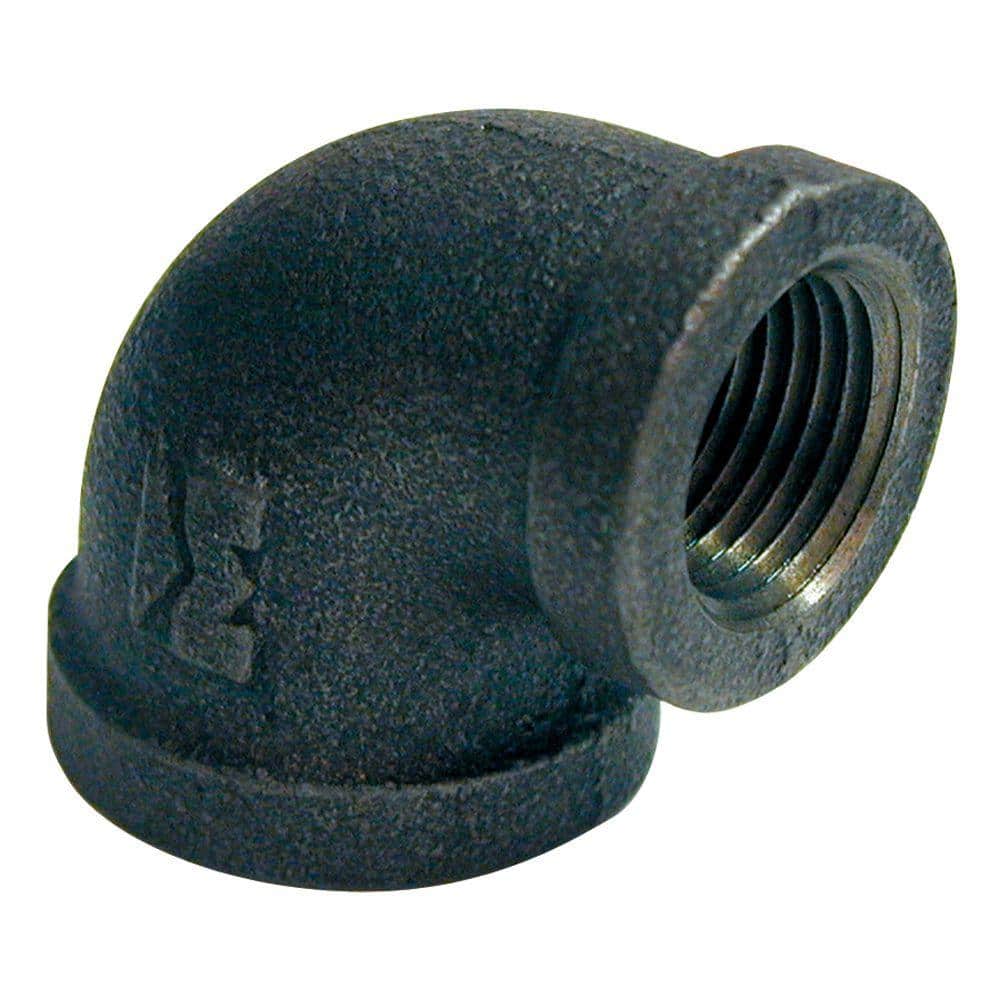 Southland 1/2 in. 3/8 in. Black Malleable Iron Degree FPT FPT Reducing Elbow Fitting