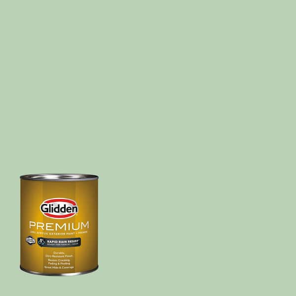 Glidden Premium 1 qt. PPG1130-4 Lime Taffy Semi-Gloss Exterior Latex Paint (2)