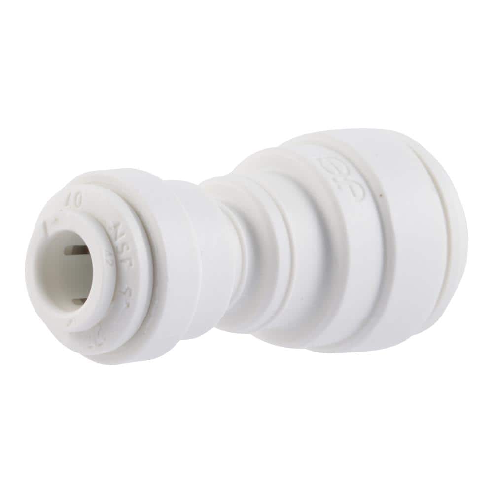 John Guest 3/8 in. O.D. x 1/4 in. O.D. Push-to-Connect Polypropylene Reducing Coupling Fitting (1)