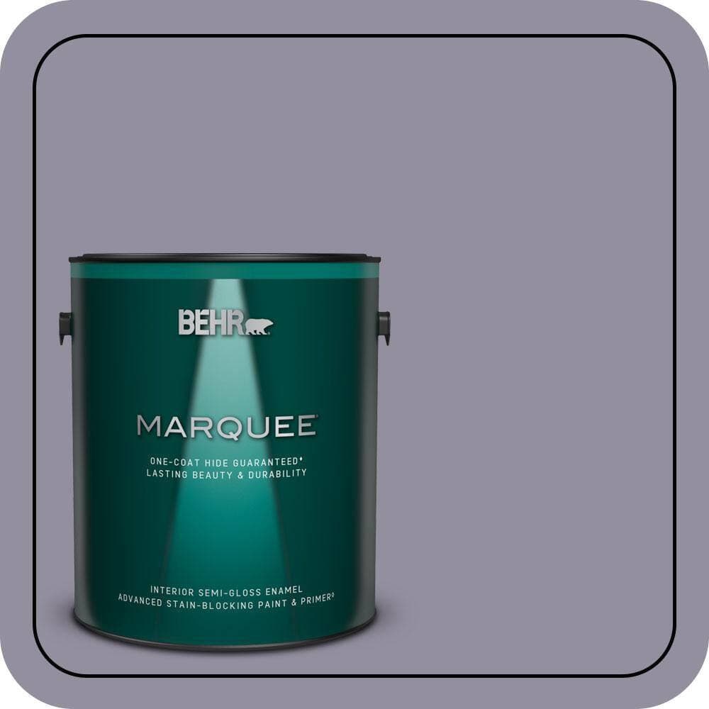 BEHR MARQUEE 1 gal. #N560-4 Evening In Paris One-Coat Hide Semi-Gloss Enamel Interior Paint & Primer (1)