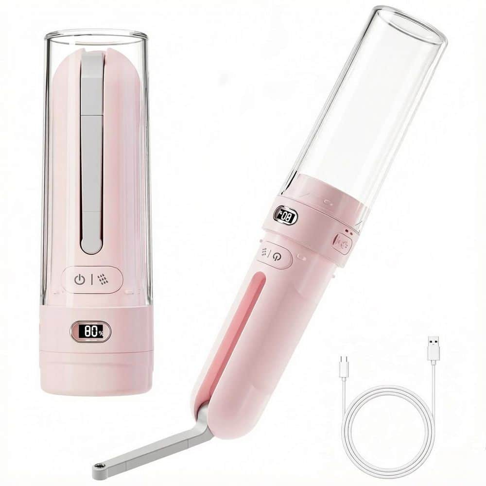 Wudkey Electric Rechargeable Portable Bidet Sprayer Bidet Attachment with 3 Pressure Modes for Home, Travel and Camping, Pink (1)