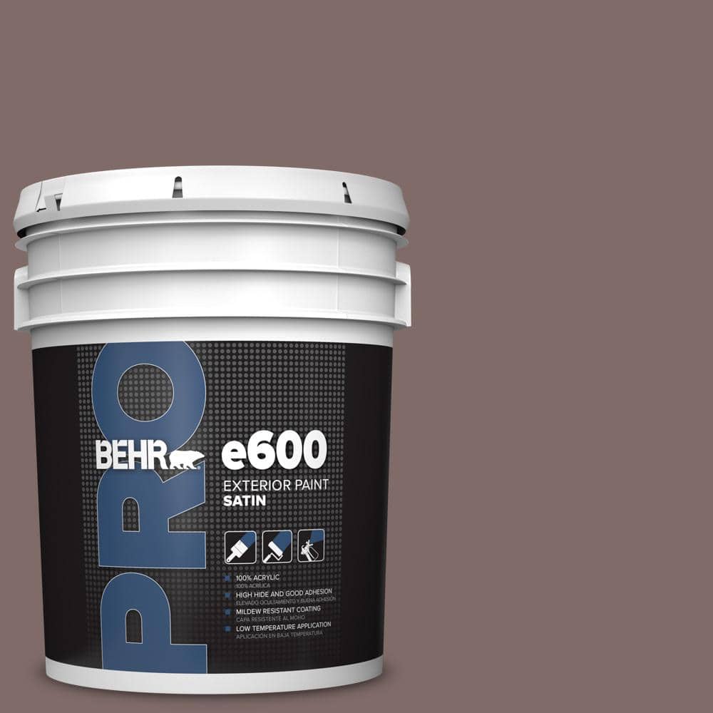BEHR PRO 5 gal. #MQ1-41 Autumn Ashes Satin Exterior Paint