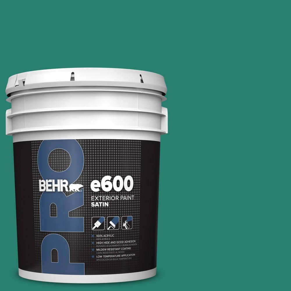 BEHR PRO 5 gal. #P440-7 Mermaid Sea Satin Exterior Paint