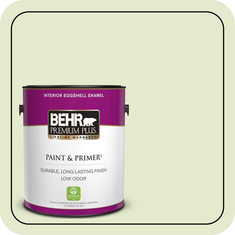 BEHR PREMIUM PLUS 1 gal. #P370-2 Praying Mantis Eggshell Enamel Low Odor Interior Paint & Primer
