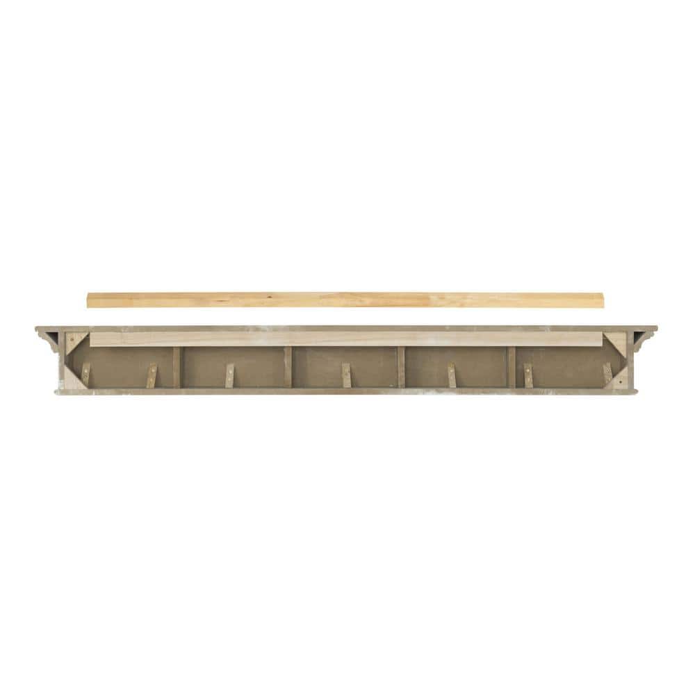 Pearl Mantels 5 ft. Crisp White Finish Cap-Shelf Mantel (2)