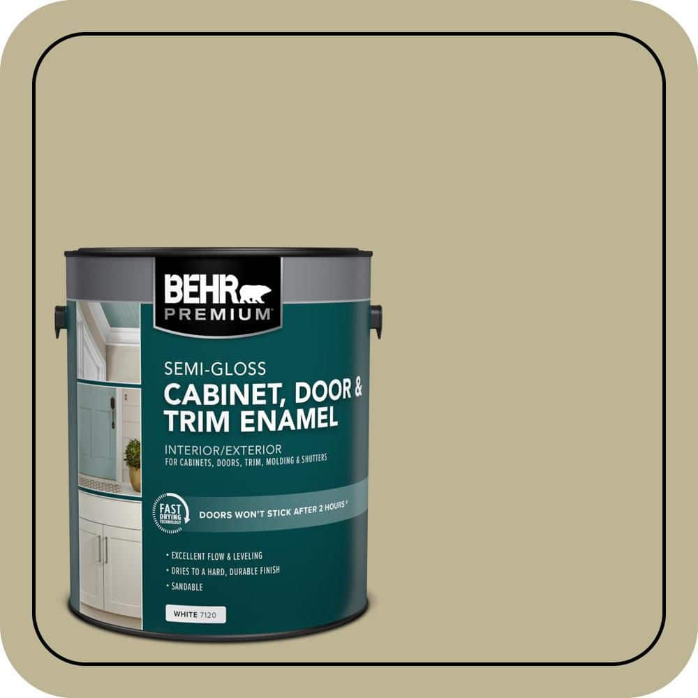 BEHR PREMIUM 1 gal. #MQ6-30 Bamboo Shoot Semi-Gloss Enamel Interior/Exterior Cabinet, Door & Trim Paint