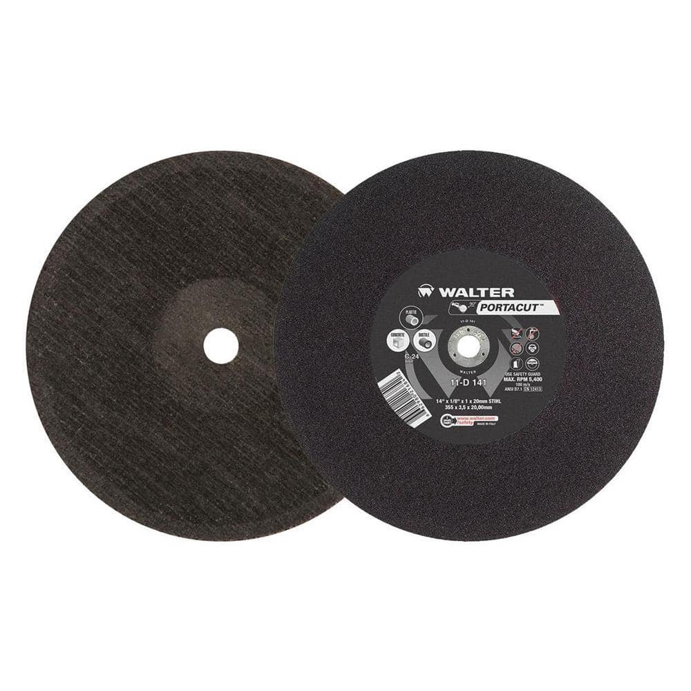 WALTER SURFACE TECHNOLOGIES Portacut 14 in. x 1/8 in. 20 mm STIHL mm ArborT1 C24 Cutting Wheels (10-Pack)