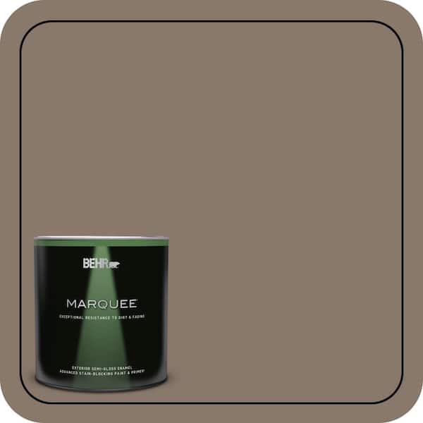 BEHR MARQUEE 1 qt. #MQ2-38 Grizzly Semi-Gloss Enamel Exterior Paint & Primer (2)