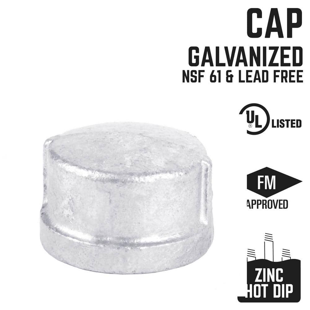 STZ 1 in. Galvanized Iron Cap (3)