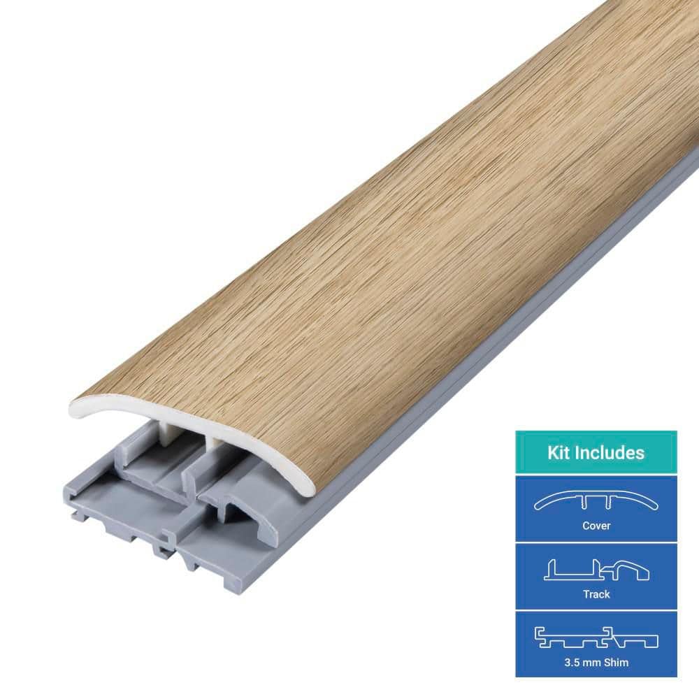 PERFORMANCE ACCESSORIES Oakwood Terrace 0.31 in. T x 2 in. W x 78.7 in. L Vinyl 4-in-1 Molding (3)
