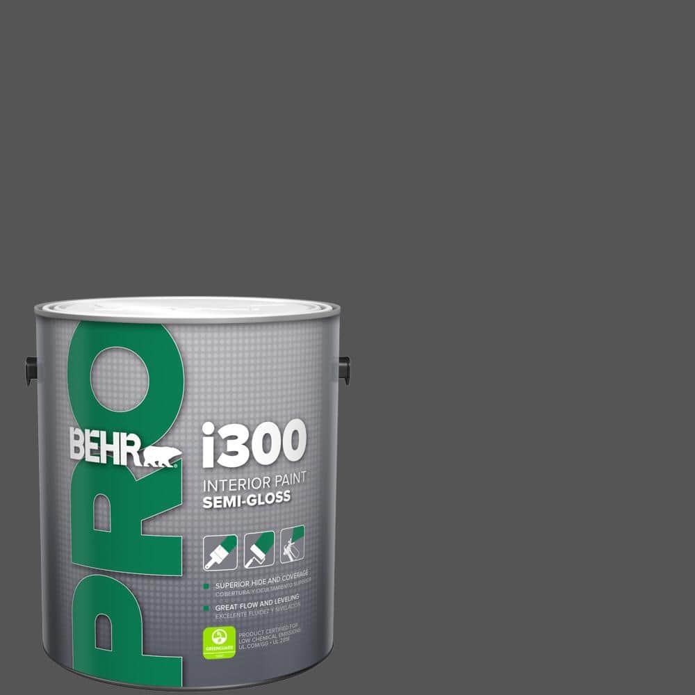 BEHR PRO 1 gal. #QE-62 Maximum Gray Semi-Gloss Interior Paint