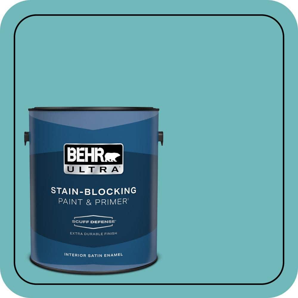 BEHR ULTRA 1 gal. #510D-5 Surfer Extra Durable Satin Enamel Interior Paint & Primer