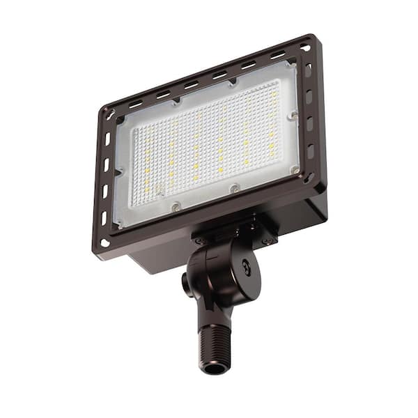 Feit Electric 1000/2000/3000 Lumen Select Integrated LED Bronze Dusk to Dawn Commercial Ground/Wall Flood Light, 4000K