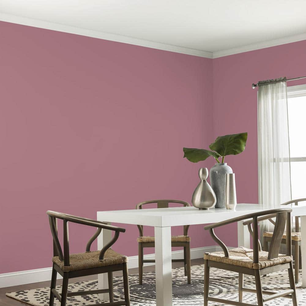Glidden Diamond 1 gal. PPG1049-5 Mauve Madness Satin Interior Paint (4)